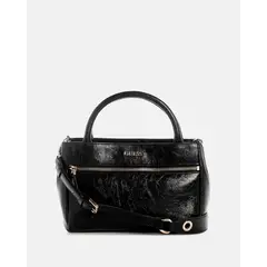 GUESS - Mini Cartera Justine Satchel Negro