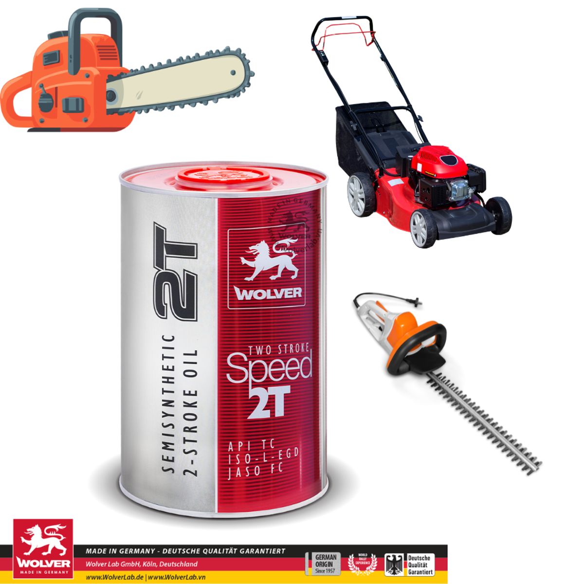 WOLVER - Aceite 2 tiempos Wolver Two Stroke SpeedX 1lt (motos, Cortadoras De Pasto, Motosierras)