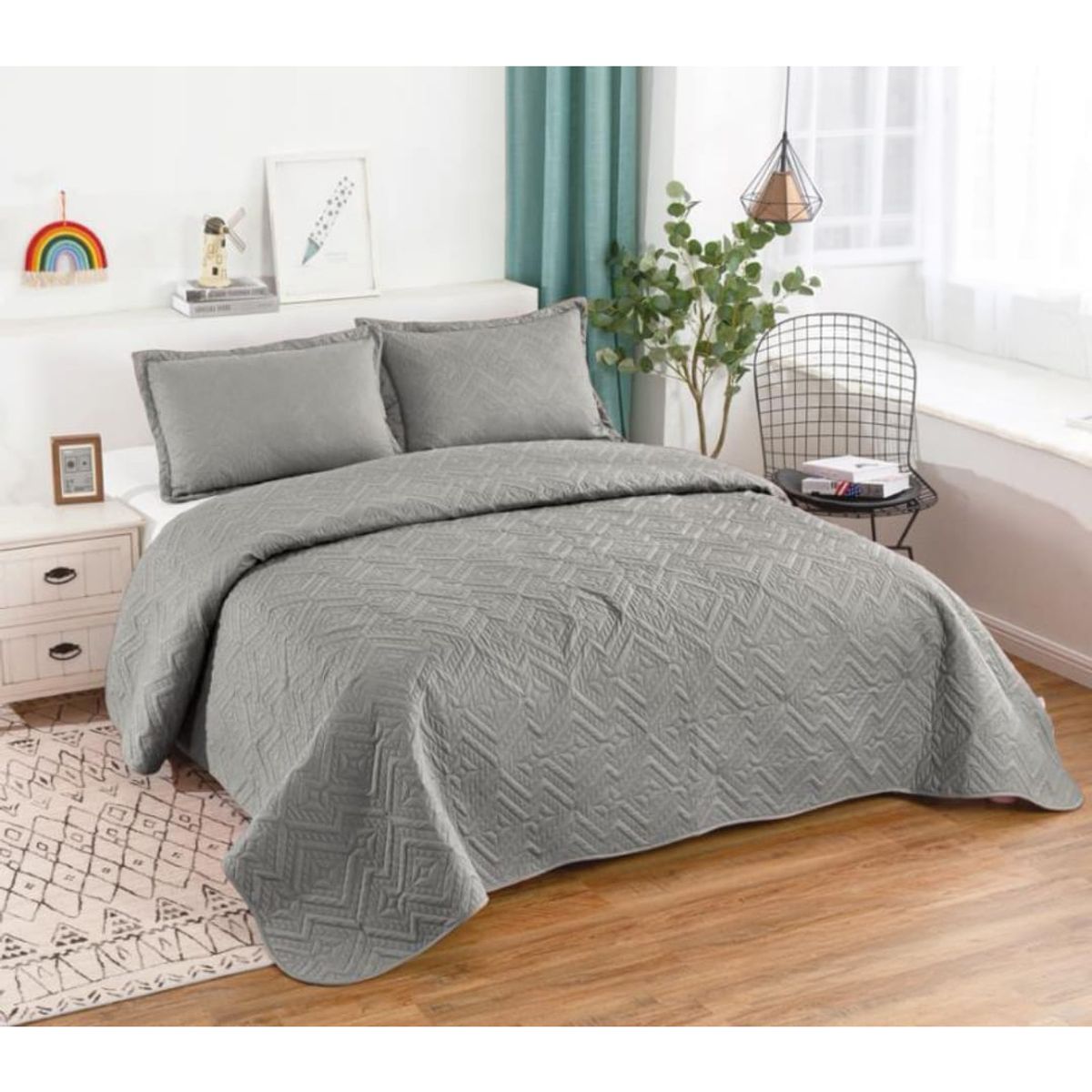 GENERICO - Cubre Cama De Verano Unicolor 2 Plazas