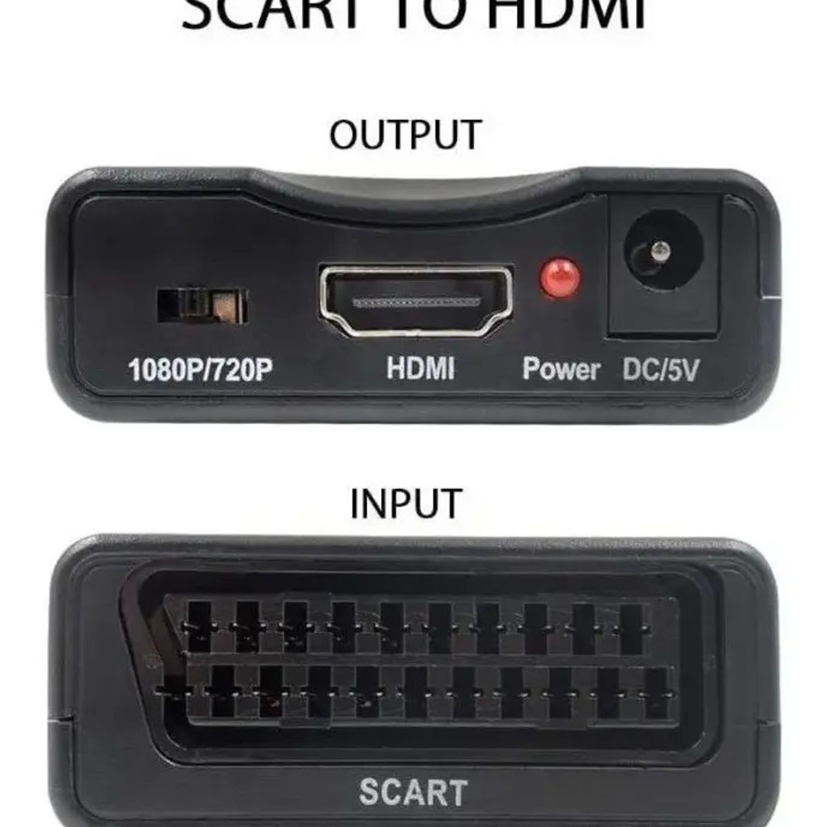 GENERICO - 1080p Adaptador Conversor Scart A Hdmi Audio Video  240062 240062 C616