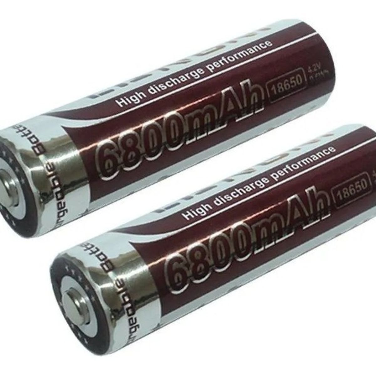 GENERICO - X5 Baterias 18650 Recargables 4.2v 6800mah Para Linterna Led 004120