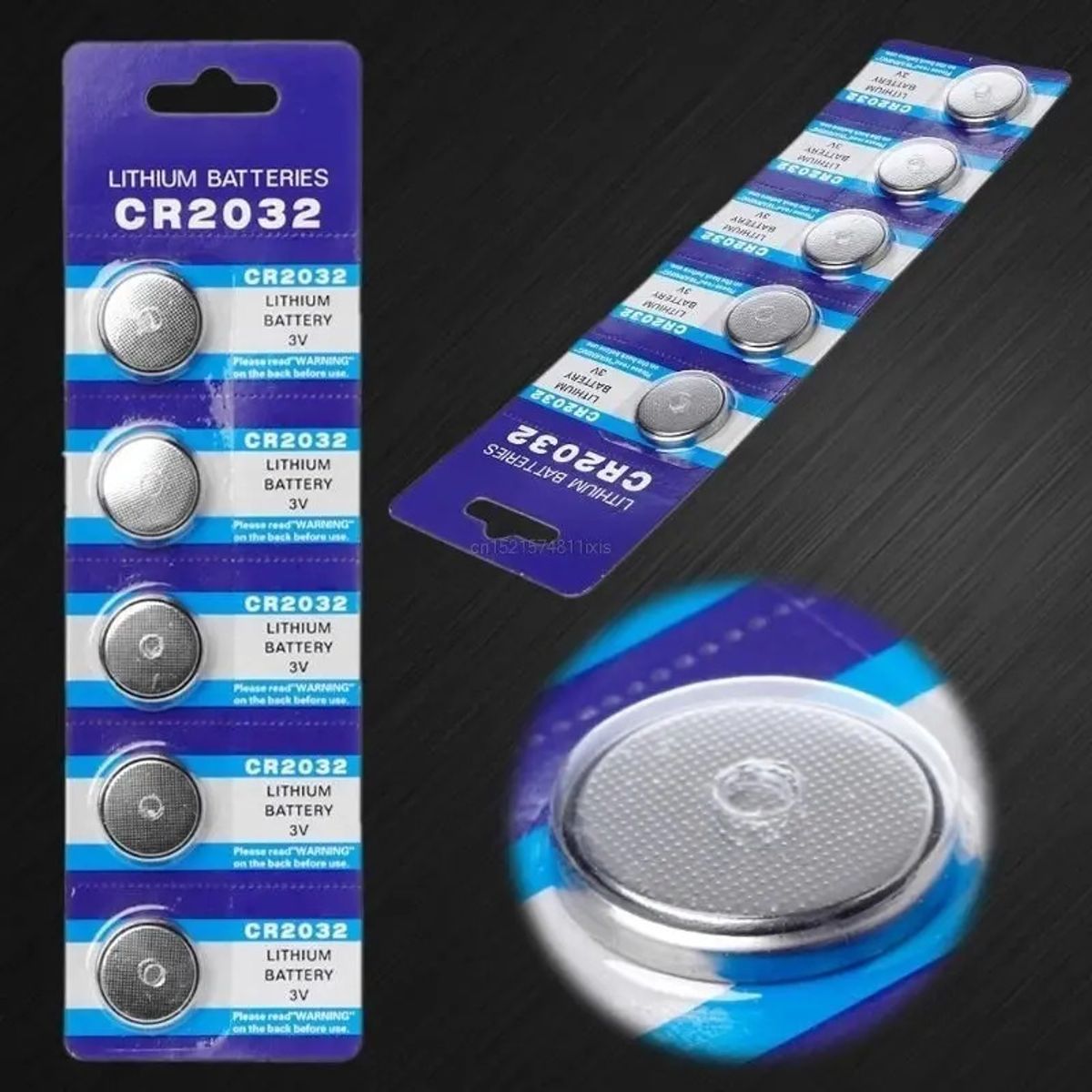 GENERICO - Pack 5 Pilas Micro Litio Bateria Boton Cr2032 3v  004007 004118 B27