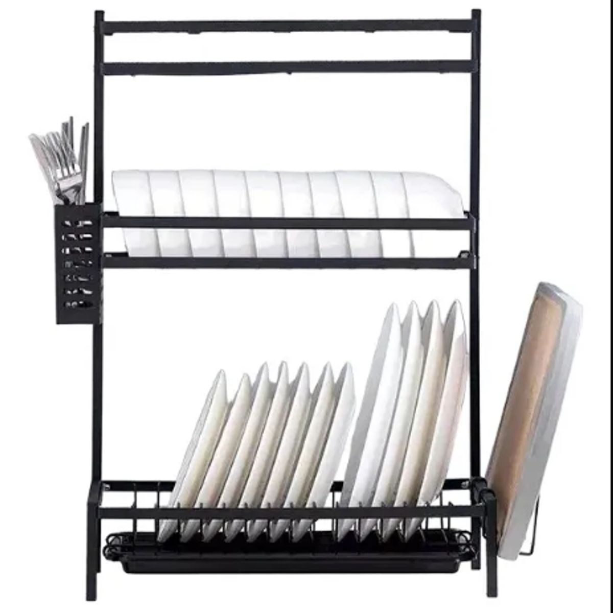 GENERICO - Escurridor Secador De Platos 3 Niveles Seca Platos Mj6014 Negro
