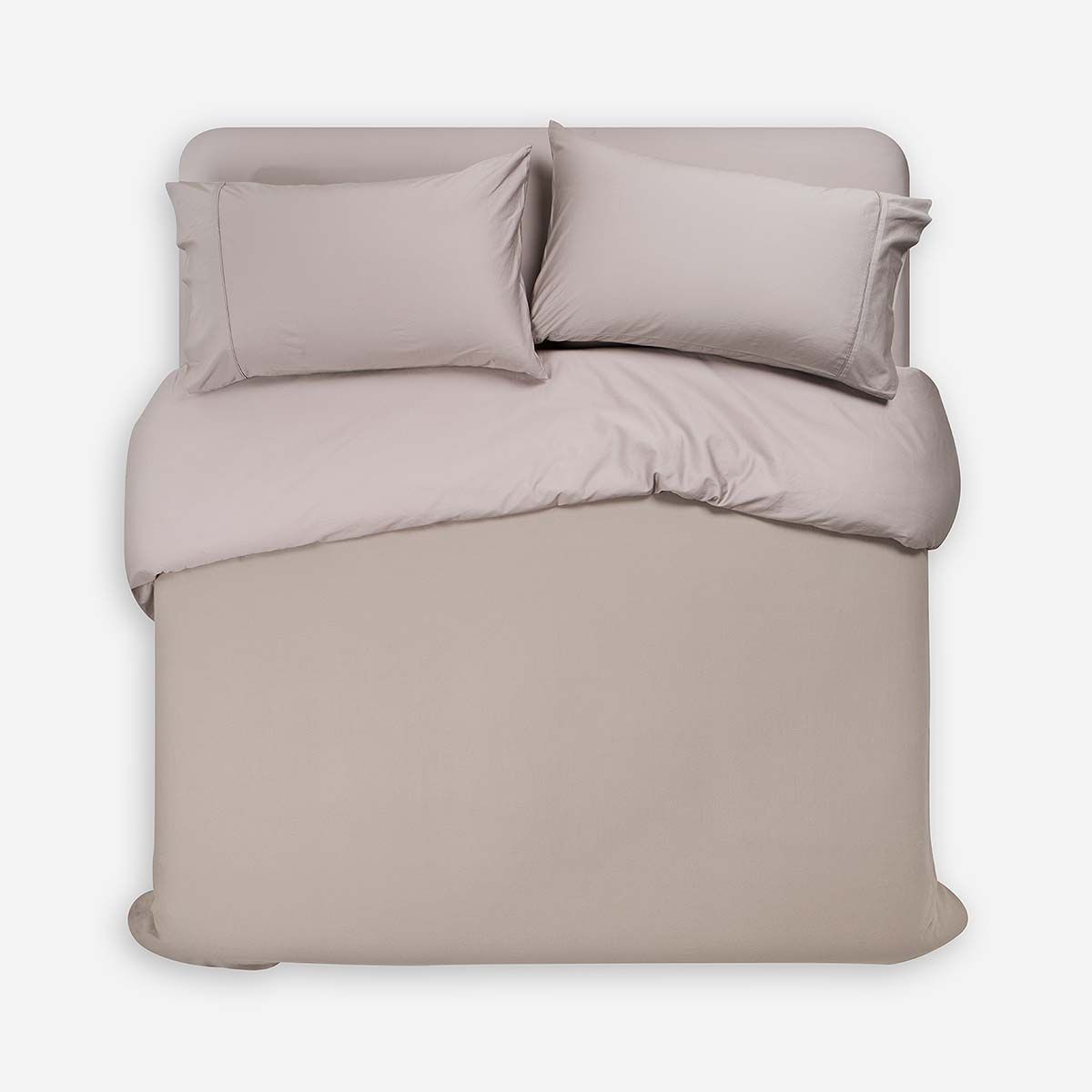 ROSEN - Set Funda de Plumón + Sábana Inferior Pure Topo King