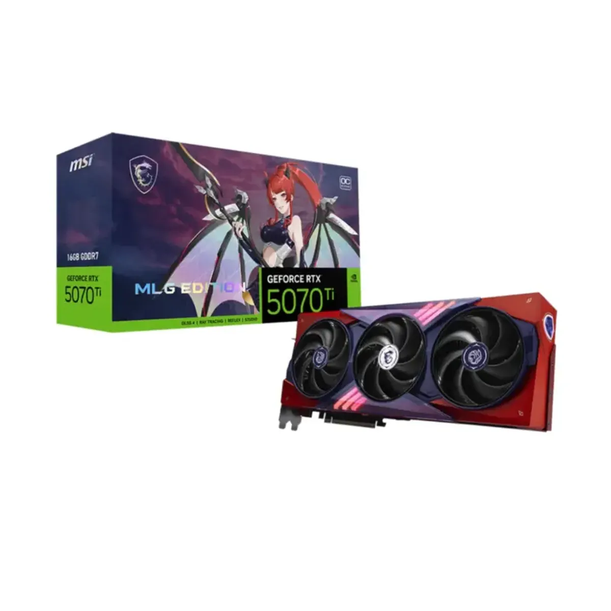 MSI - Tarjeta de Video MSI RTX 5070 Ti 16G MLG EDITION OC 16GB GDDR7