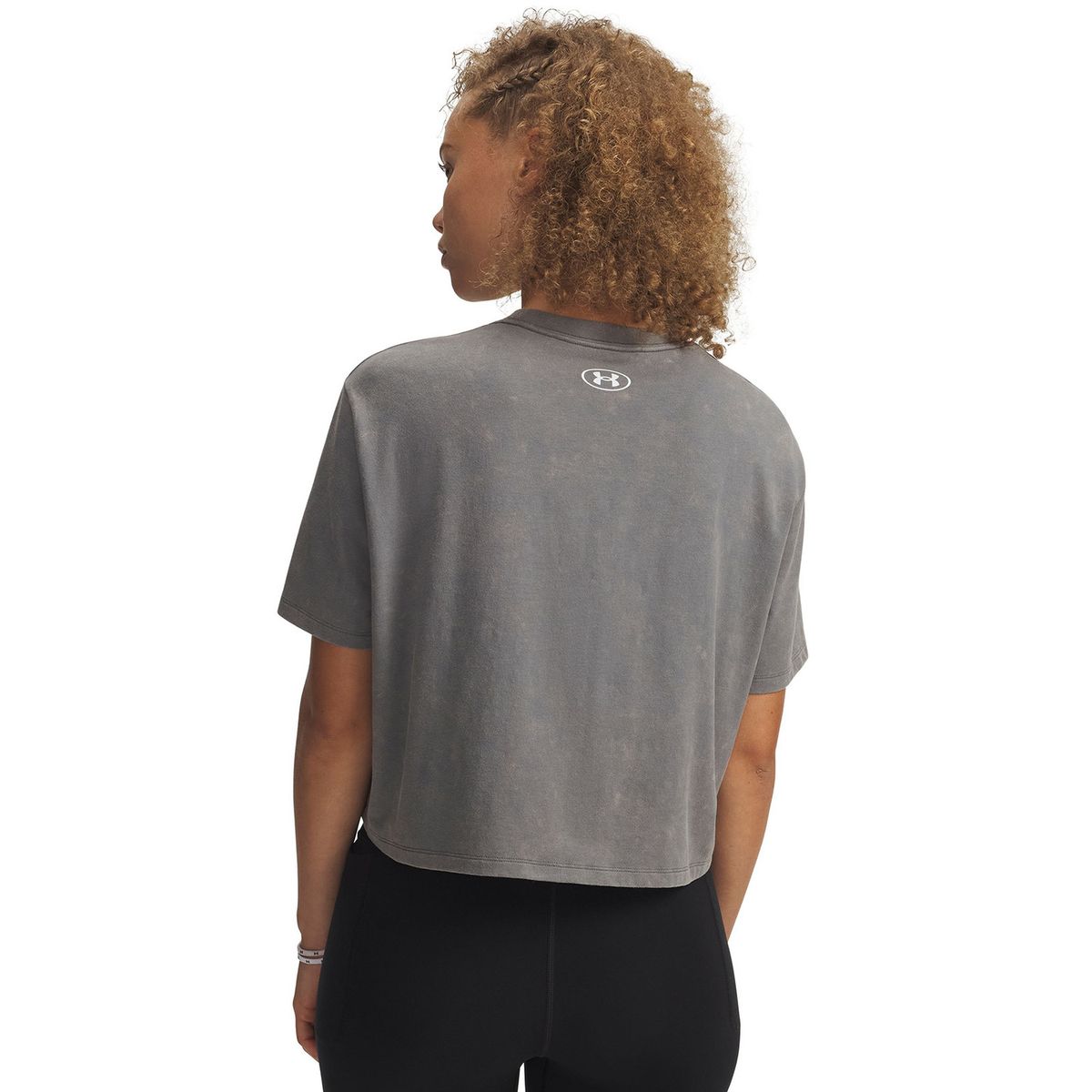 UNDER ARMOUR - Polera M/C Mujer Rival Boxy Wash Verde UNDER ARMOUR