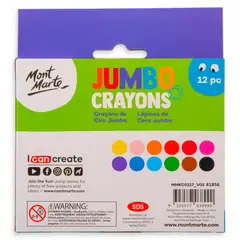MONT MARTE - Set 12 Crayones Jumbo para Niños