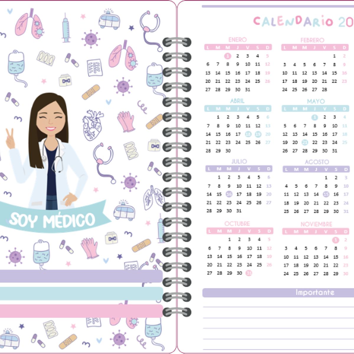 ELAB PROPIA - Agenda diseño "Doctora", 2026