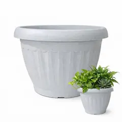 GENERICO - Pack 30 Maceteros Plástico Redondo Mármol 15 cm.