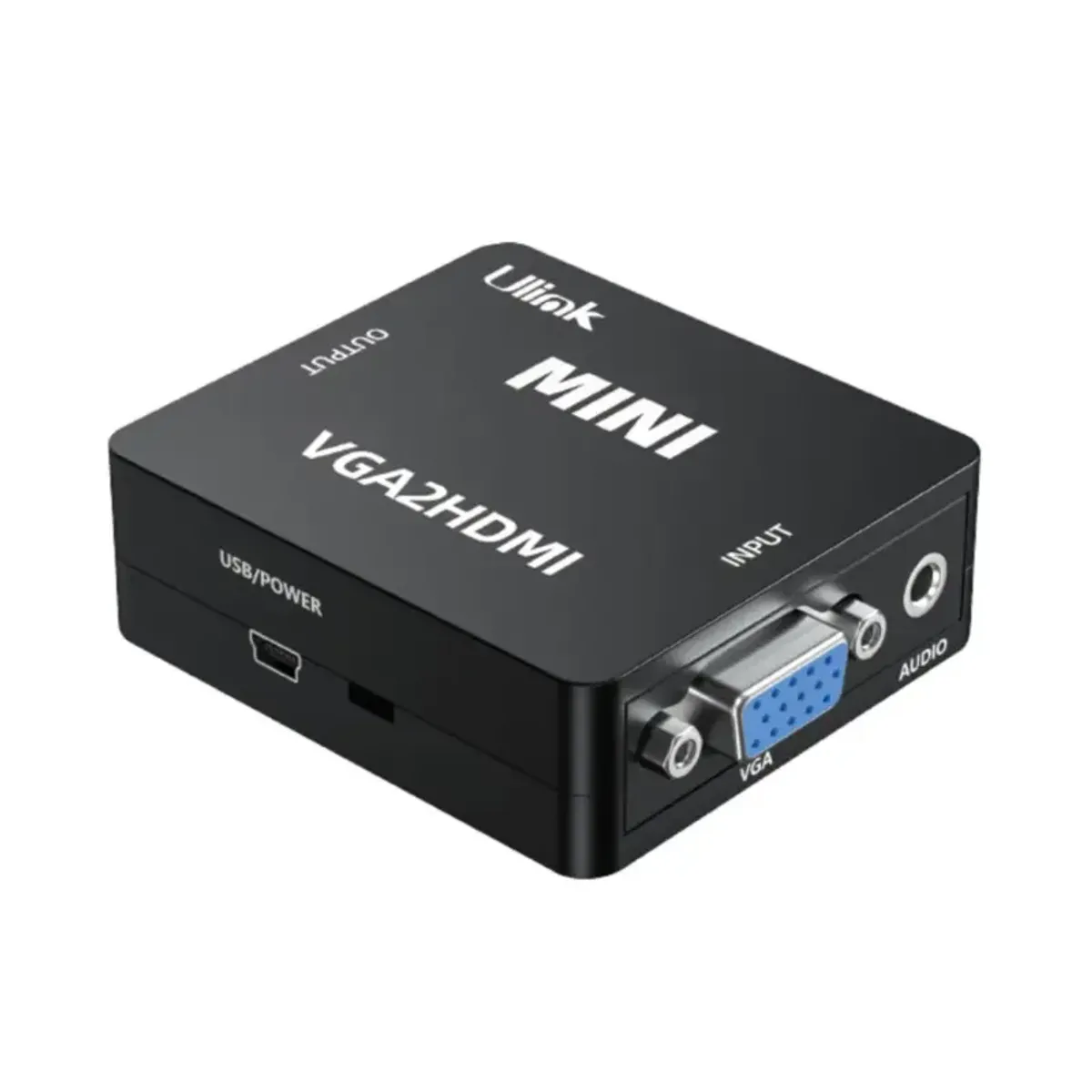OEM - Adaptador VGA + Audio 3.5mm a HDMI HD, alimentación USB 60Hz