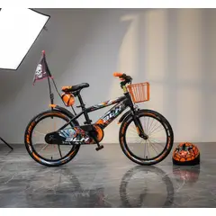 GENERICO - Bicicleta Aro 20 /Biciclera Infantil Con Casco Naranja