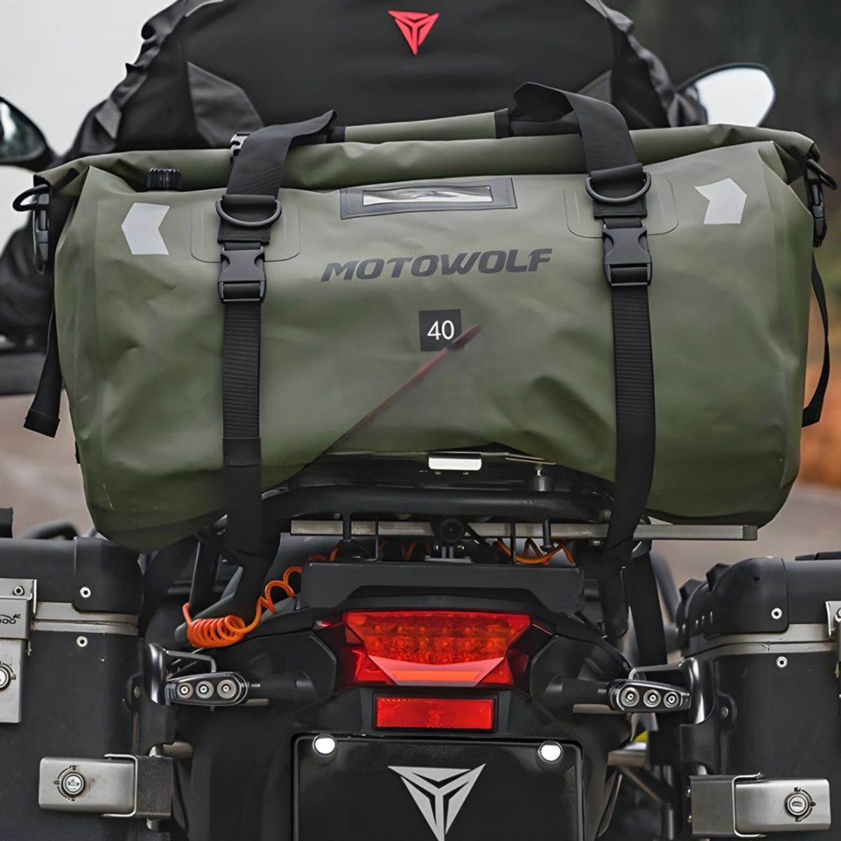 GENERICO - Bolso de moto impermeable 40L Verde PREMIUM