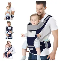 EVERSO - Mochila Portabebés Ergonómica Asiento Multifuncional 6 En 1