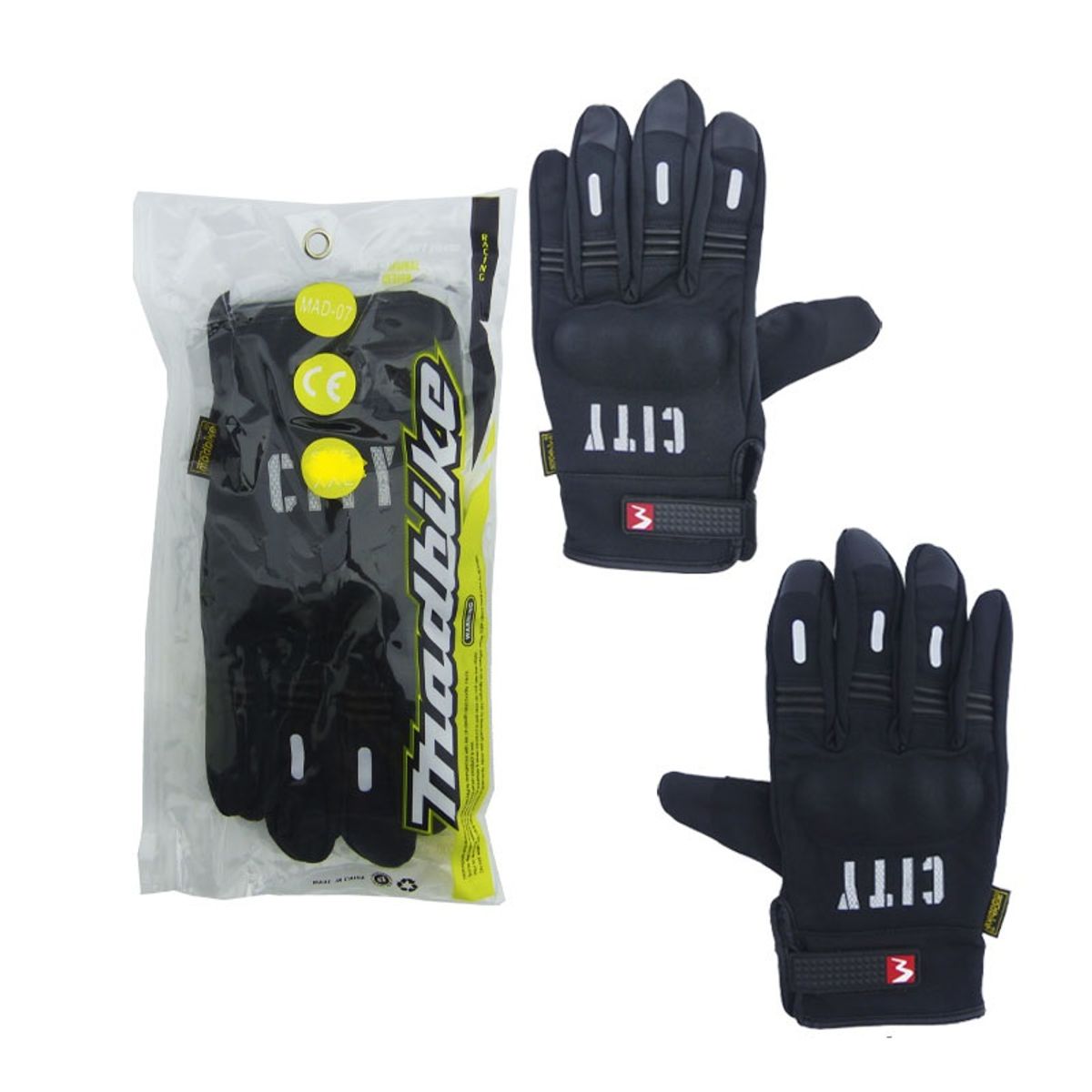 MADBIKE - GUANTES TALLA XL PARA MOTO BICI MADBIKE CITY CON TACTIL