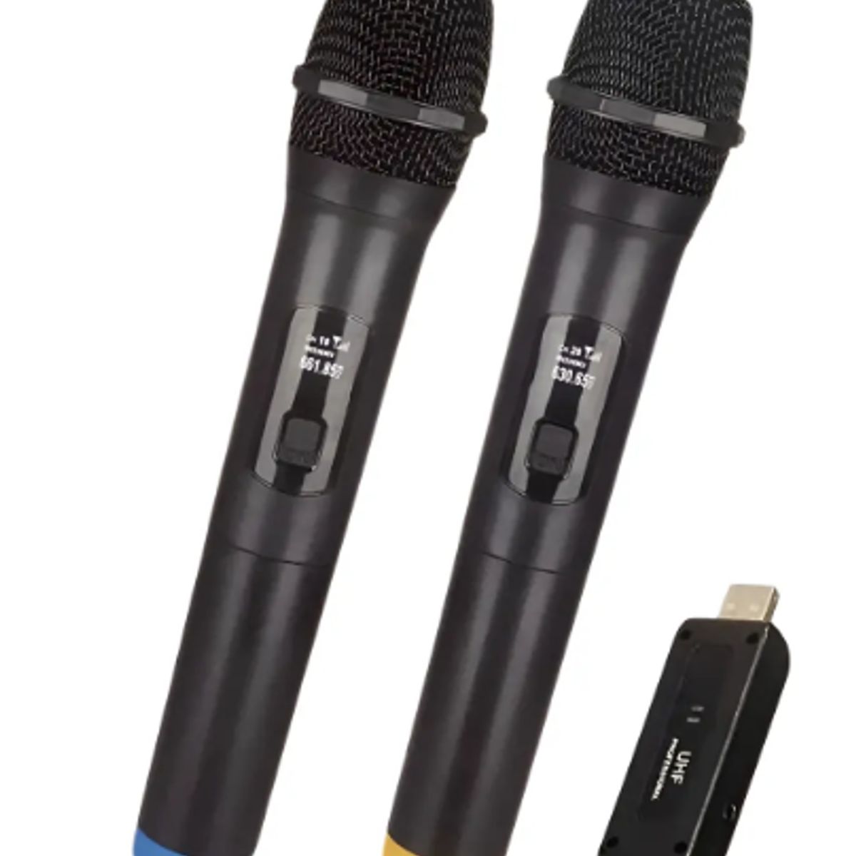 GENERICO - Micrófonos Inalámbricos Profesionales Karaoke Sonido Pack X2 Negro