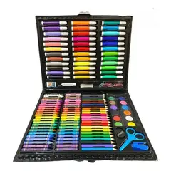 GENERICO - Set De Arte Maleta 150 Piezas Lápices Para Colorear +tijeras Colores