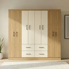 EXIT - Clóset 8 Puertas 4 Cajones 7 Repisas 183x177x40cm Bicolor