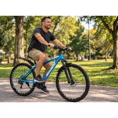 GENERICO - Bicicleta Aro 29 Bike Monuntain Con Pie De Apoyo Celeste