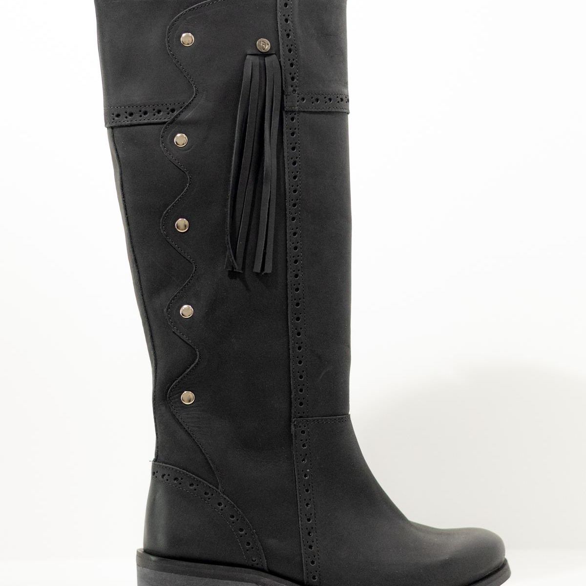GIANI DAFIRENZE - Bota Cuero Mujer Marina Negro