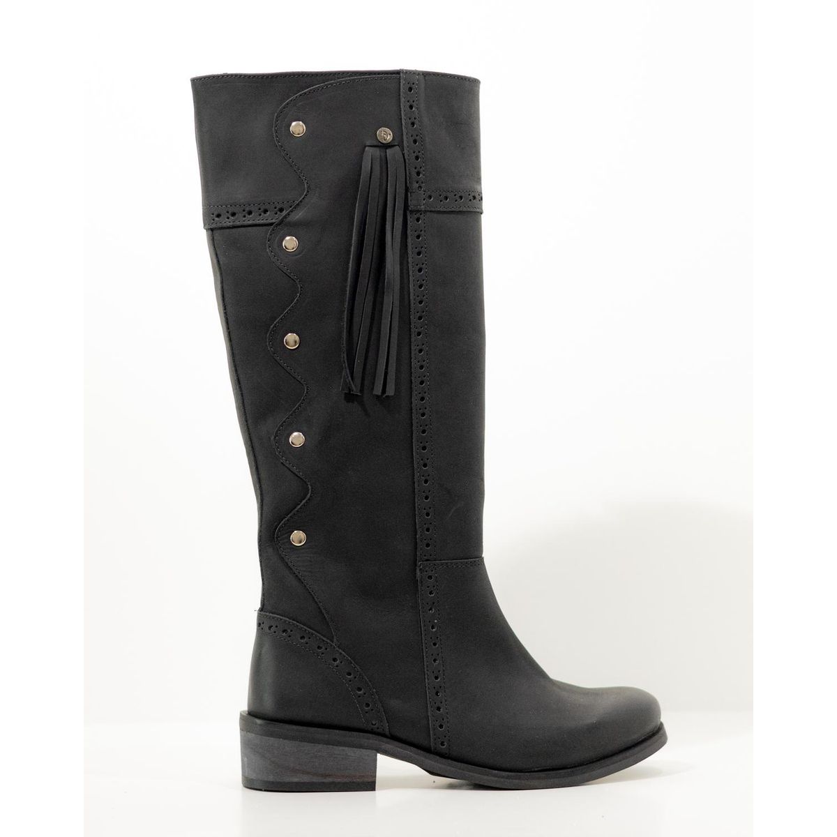 GIANI DAFIRENZE - Bota Cuero Mujer Marina Negro