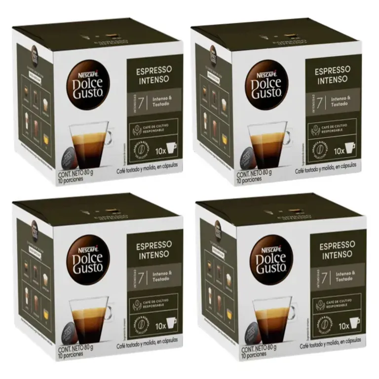 Pack 4 Cafe Nescafe Dolce Gusto Espresso Intenso 10 Capsulas