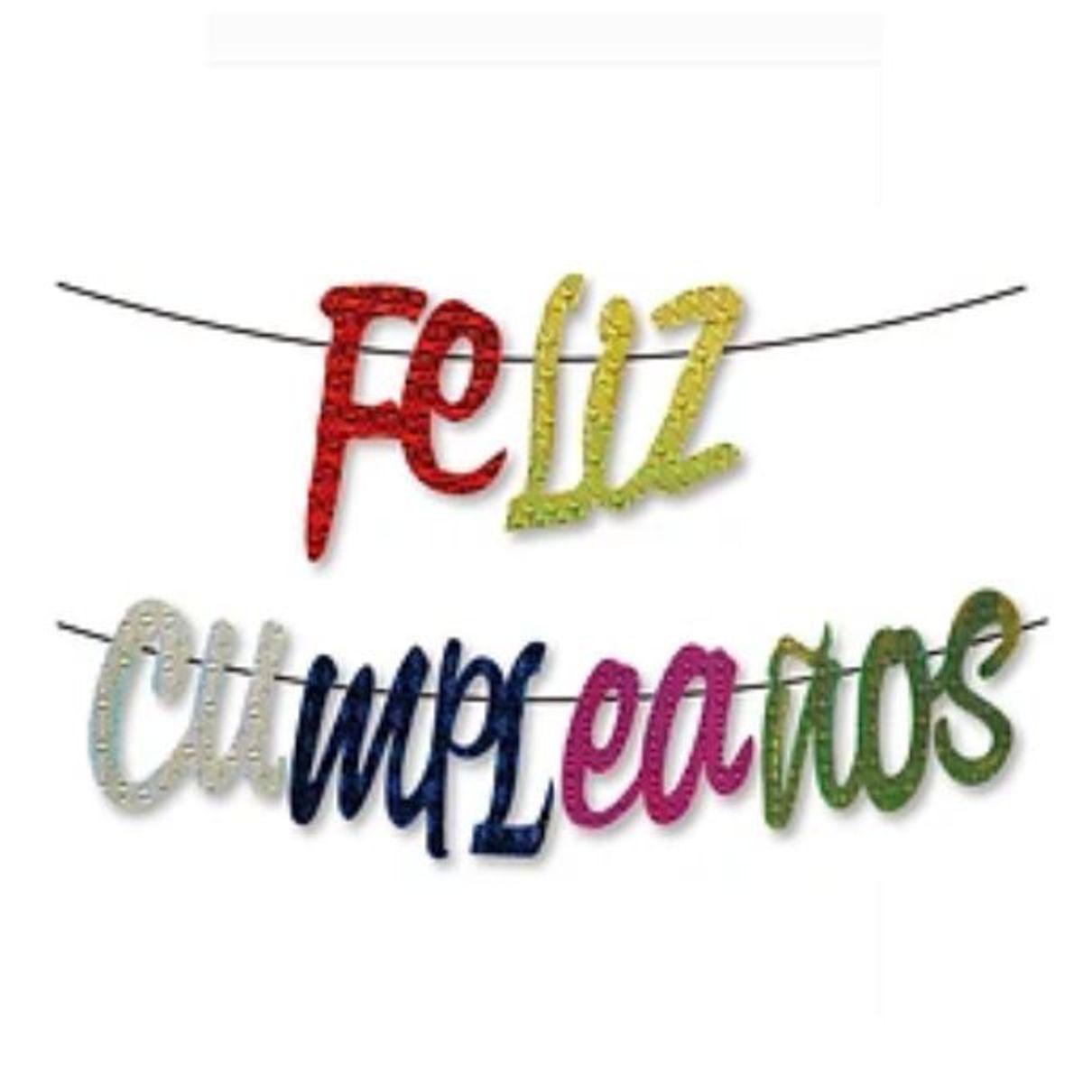 GENERICO - Guirnalda Feliz Cumpleaños colores 3m
