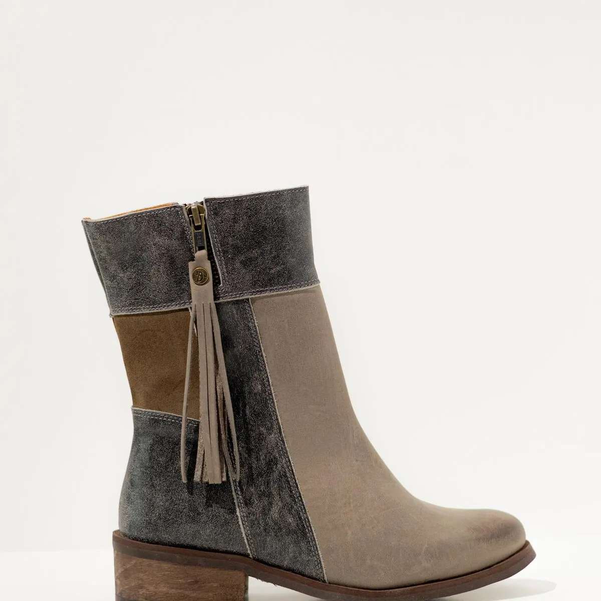 GIANI DAFIRENZE - Bota Cuero Mujer Lenca Gris