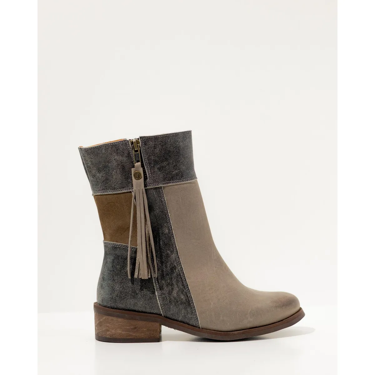 GIANI DAFIRENZE - Bota Cuero Mujer Lenca Gris