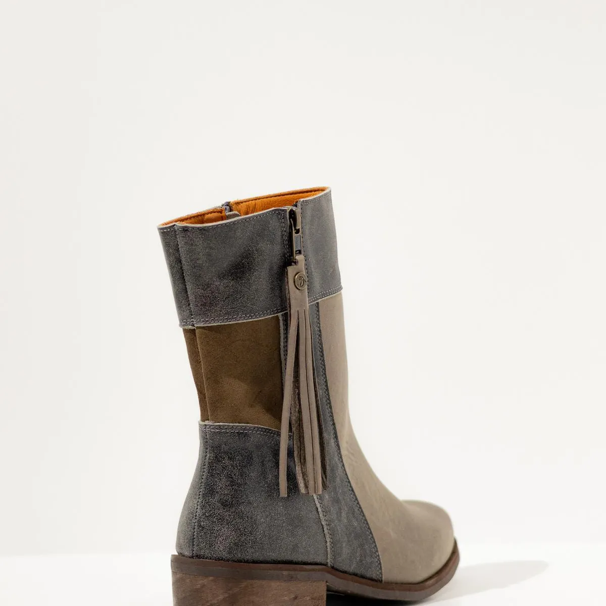 GIANI DAFIRENZE - Bota Cuero Mujer Lenca Gris