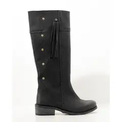 GIANI DAFIRENZE - Bota Cuero Mujer Marina Negro