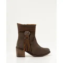 GIANI DAFIRENZE - Bota Cuero Mujer Salvia Cafe