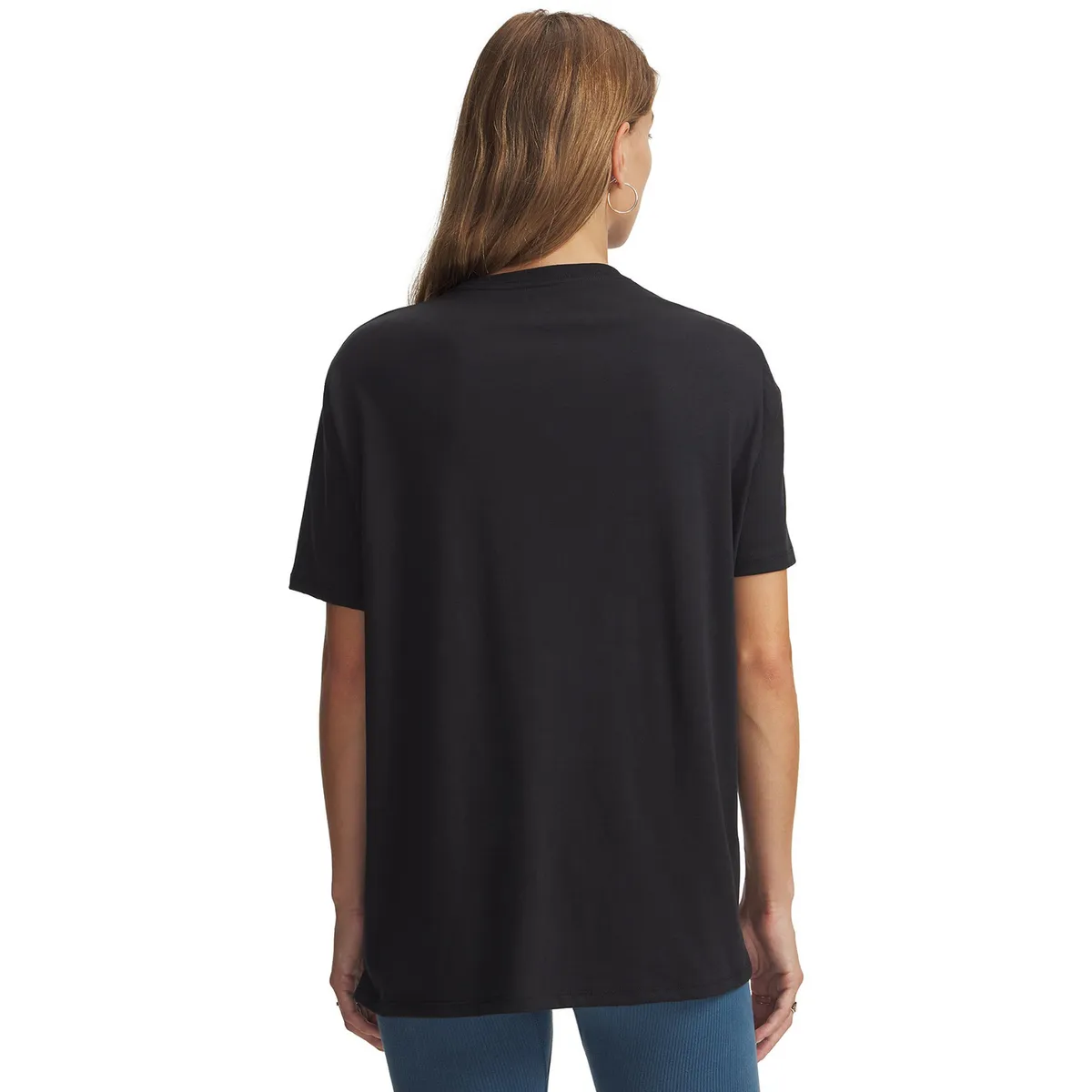 UNDER ARMOUR - Polera M/C Mujer Rival Oversized Campus Polera Negro UNDER ARMOUR