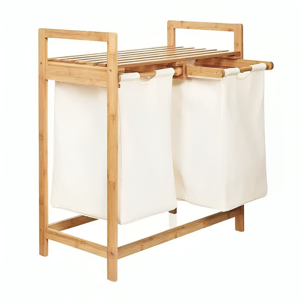 GENERICO - Cesta Canasto De Ropa Sucia Con Soporte De Bambu