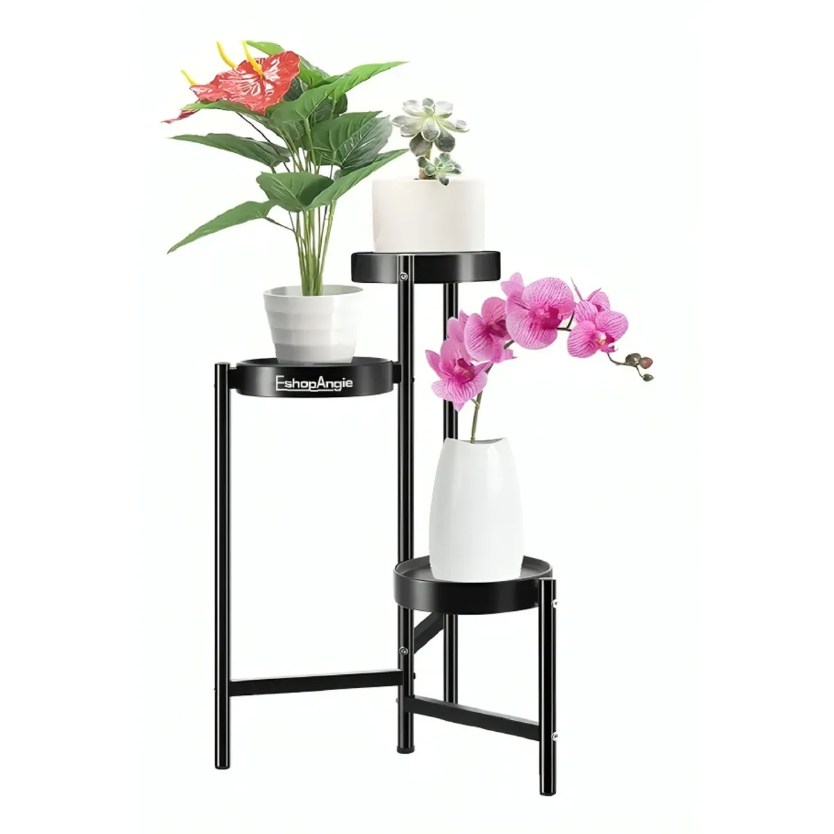 GENERICO - Organizador Pedestal 3 Niveles Porta Macetero Metal