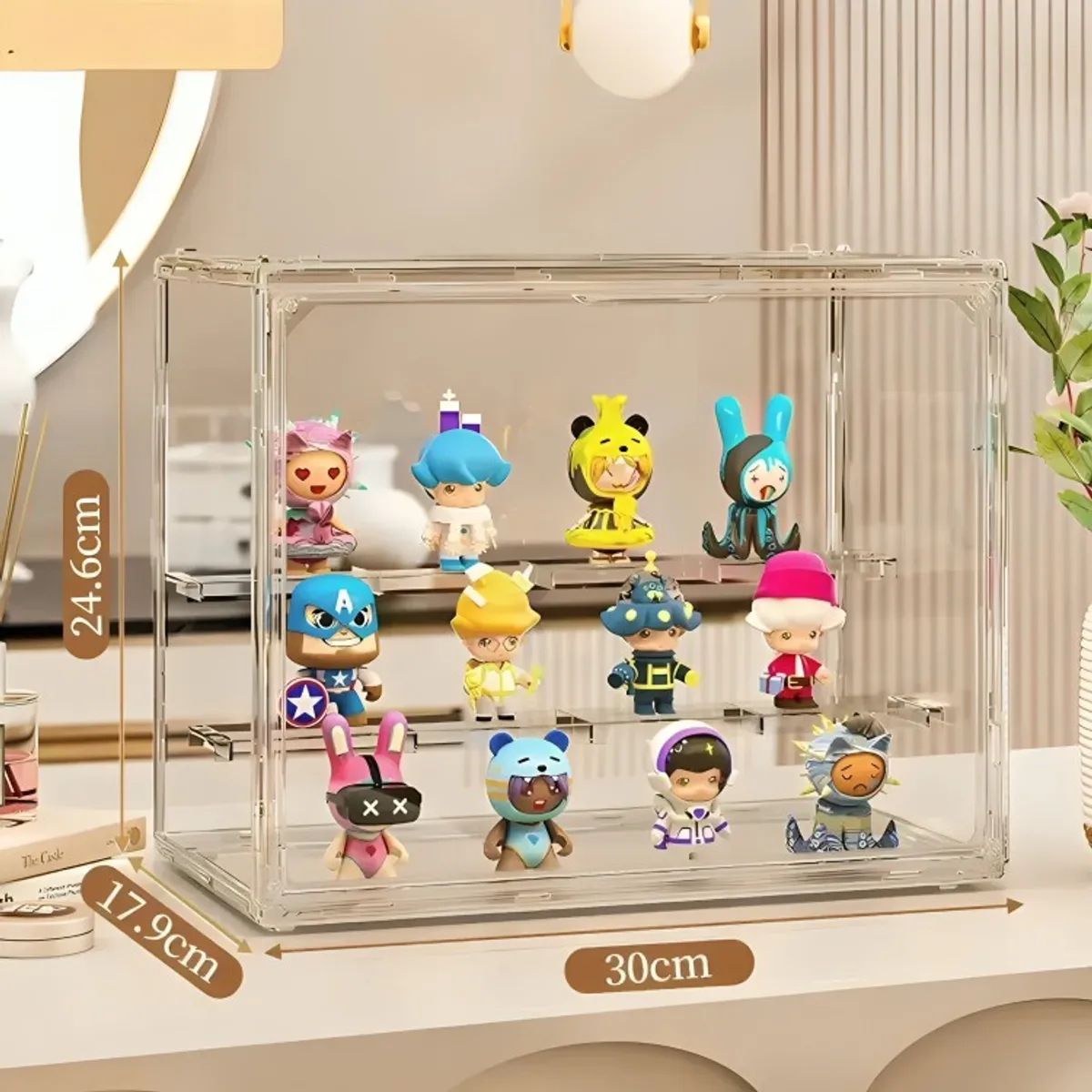 GENERICO - Estante Vitrina Acrílica Exhibidor Figuras Anime Coleccion