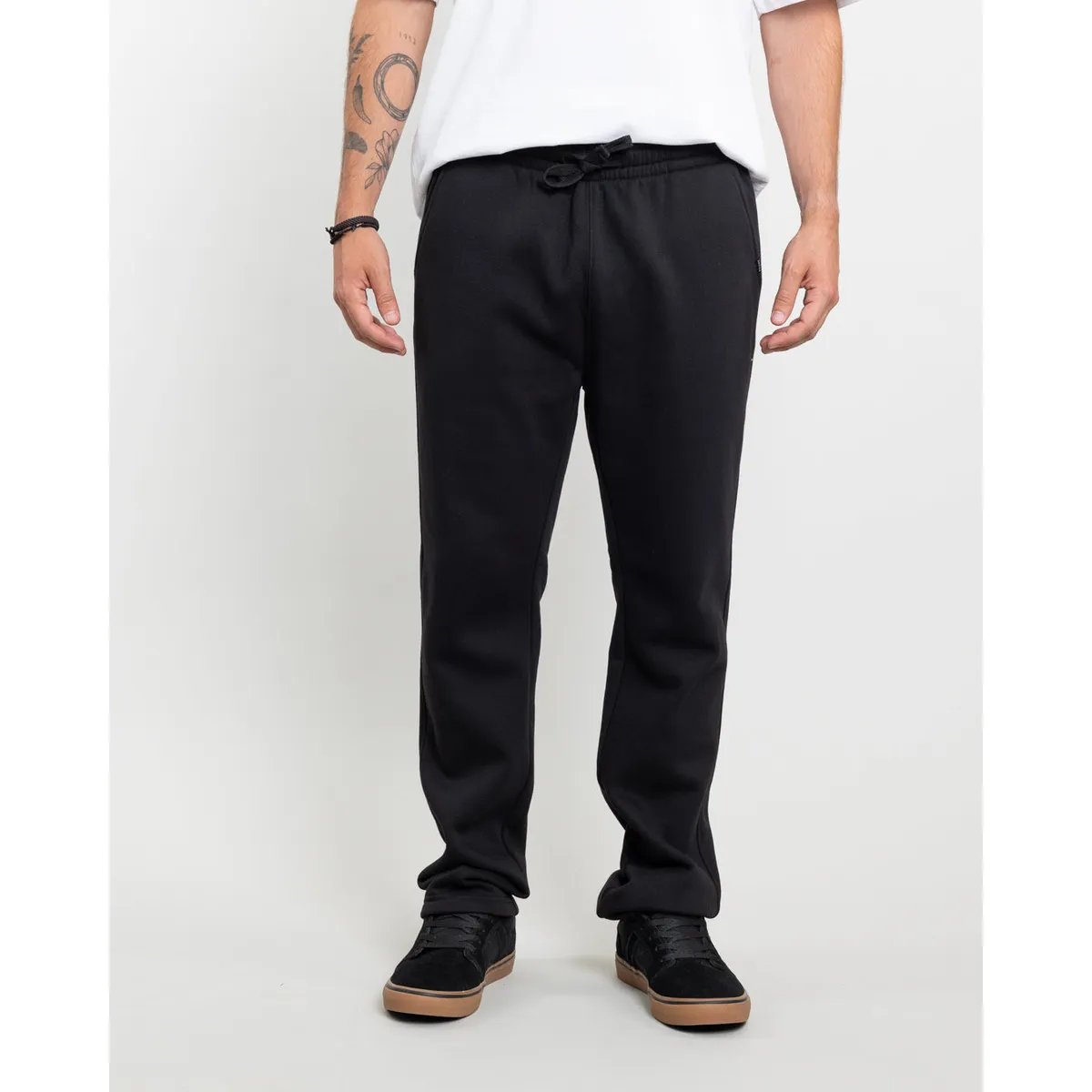 POLEMIC - Jogger franela corte Recto Negro Polemic