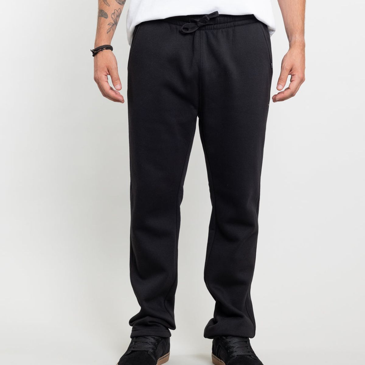 POLEMIC - Jogger franela corte Recto Negro Polemic