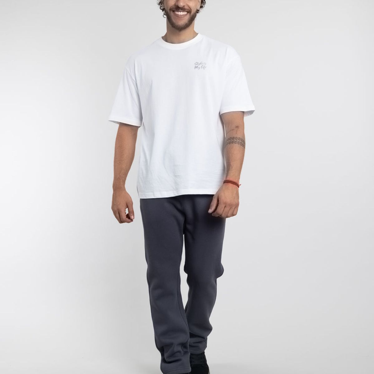 POLEMIC - Jogger franela corte Recto Azul Polemic