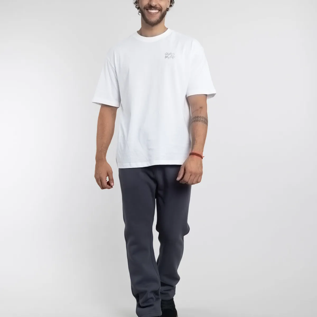 POLEMIC - Jogger franela corte Recto Azul Polemic