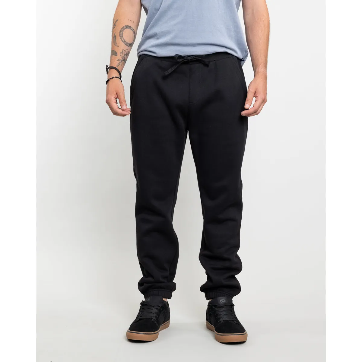POLEMIC - Jogger franela con puños Negro Polemic