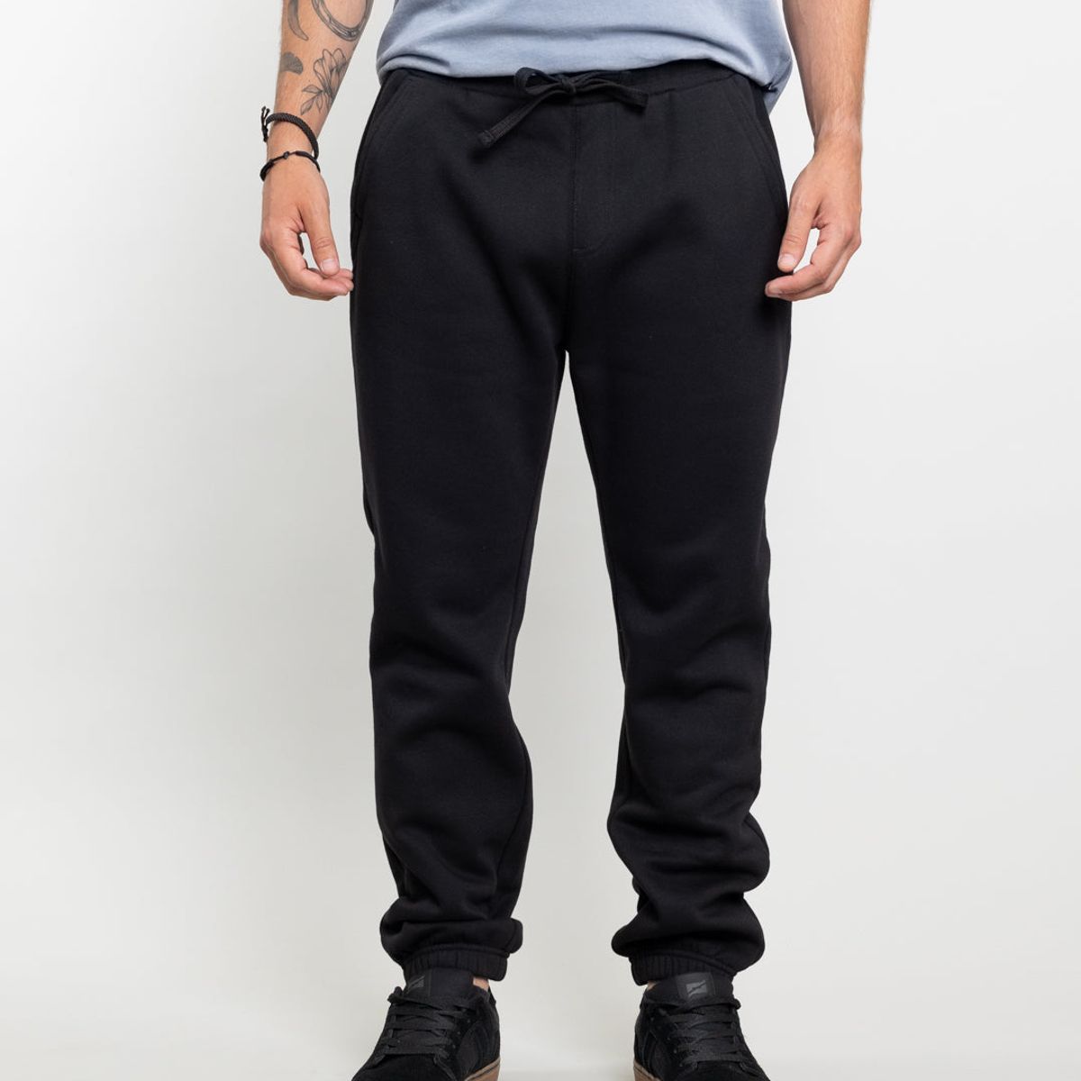 POLEMIC - Jogger franela con puños Negro Polemic