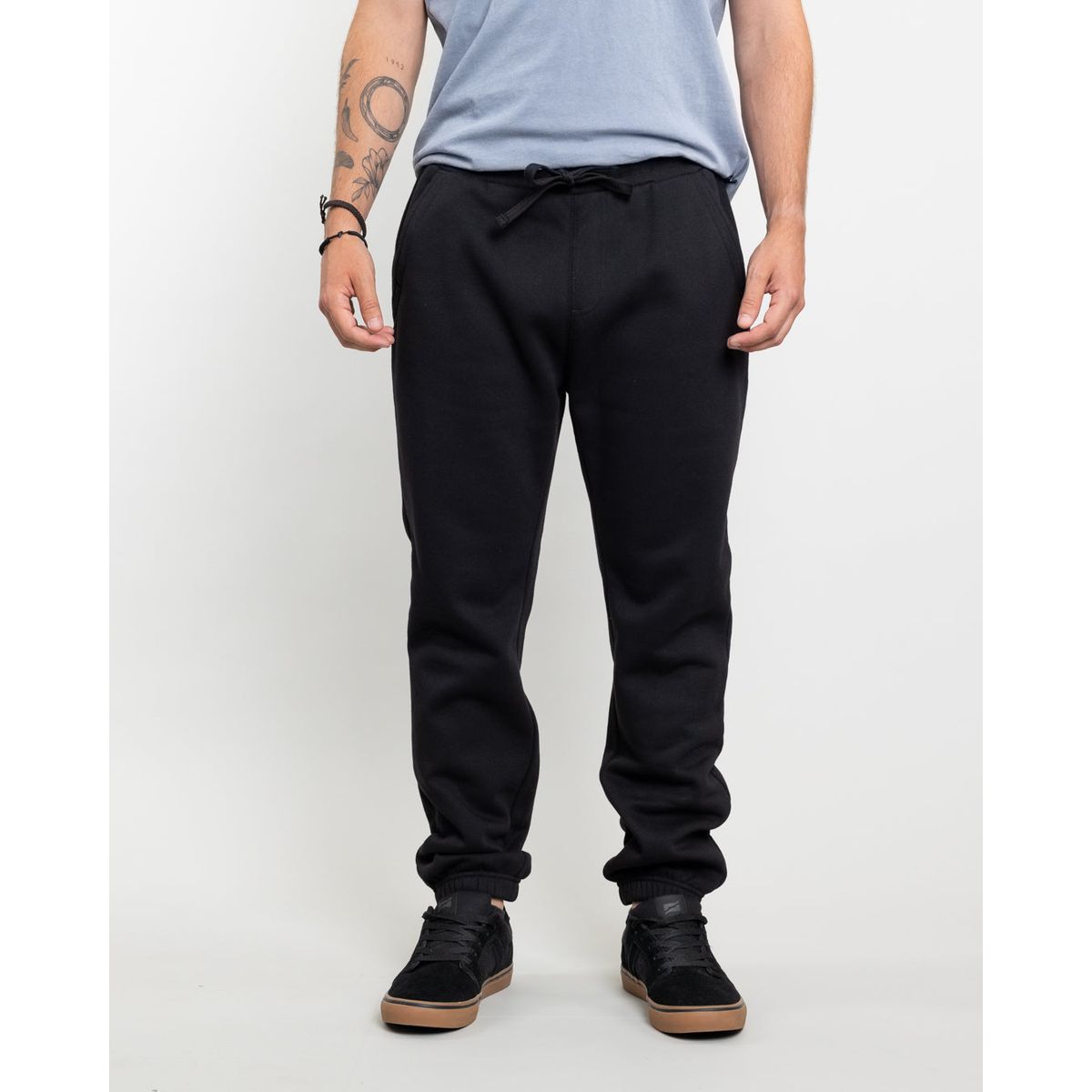 POLEMIC - Jogger franela con puños Negro Polemic