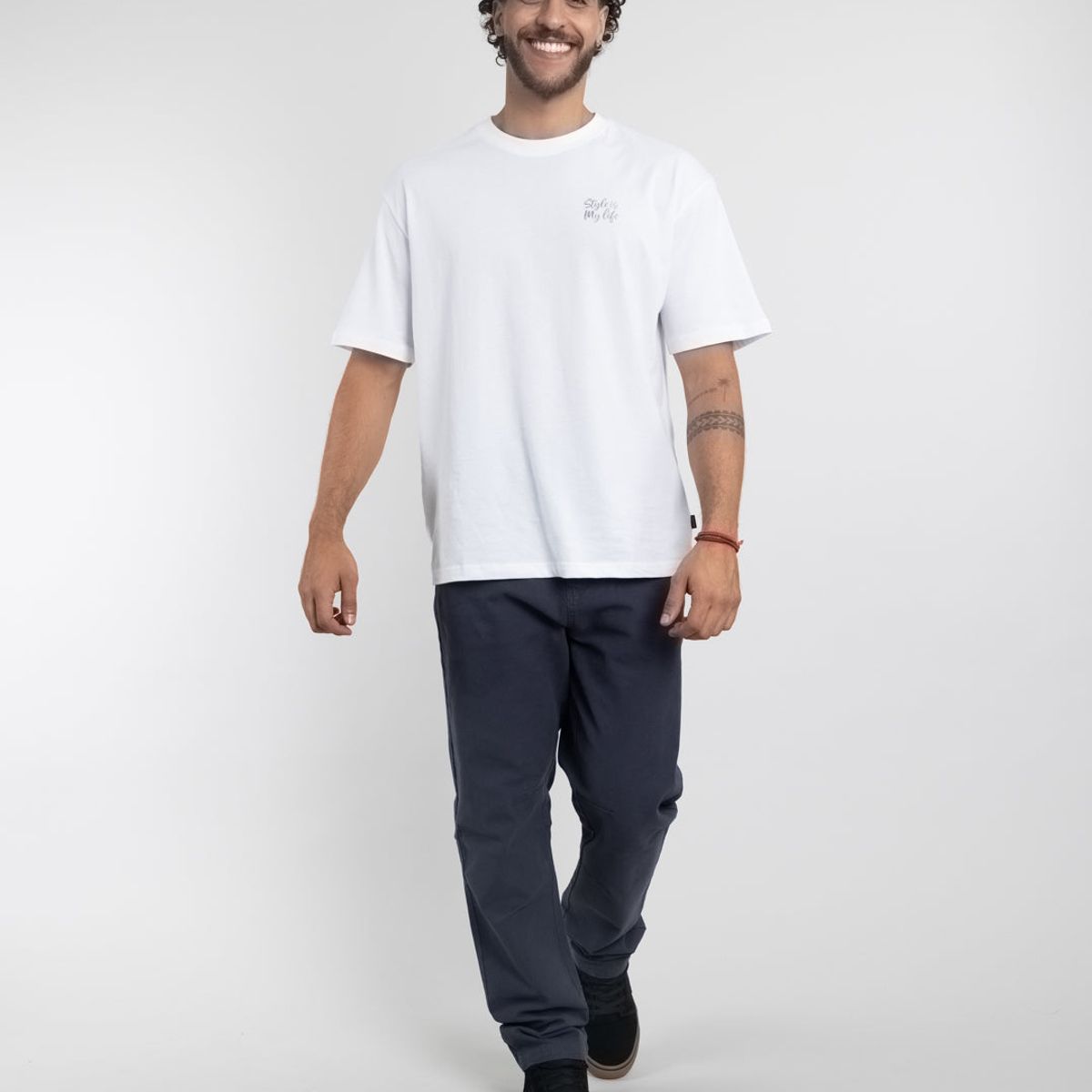 POLEMIC - Pantalon hombre Canvas procesado Azul Polemic
