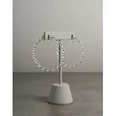 GENERICO - AROS ARGOLLAS GRANDES MUJER PLATA 925 AUTENTICA ARETES DE PLATA DE LEY ELEGANTES MODA FEMENINA FINA