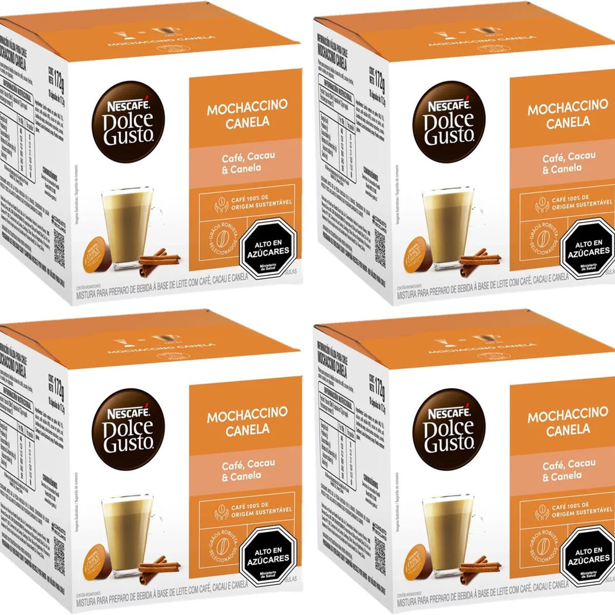 DOLCE GUSTO - Pack 4 Café Nescafé Dolce Gusto®mocachino Canela 10 Cápsulas