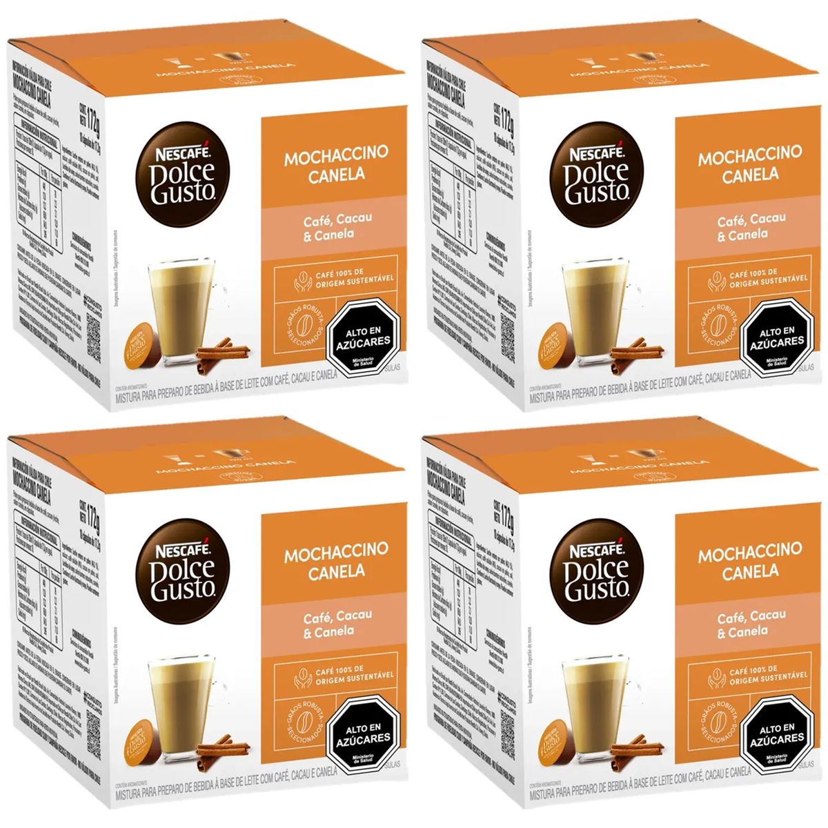 DOLCE GUSTO - Pack 4 Café Nescafé Dolce Gusto®mocachino Canela 10 Cápsulas