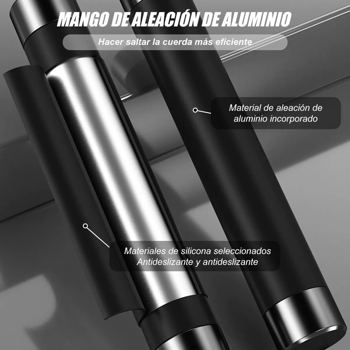 GENERICO - Cuerda Para Saltar Profesional Ajustable Con Peso Negro BELUG