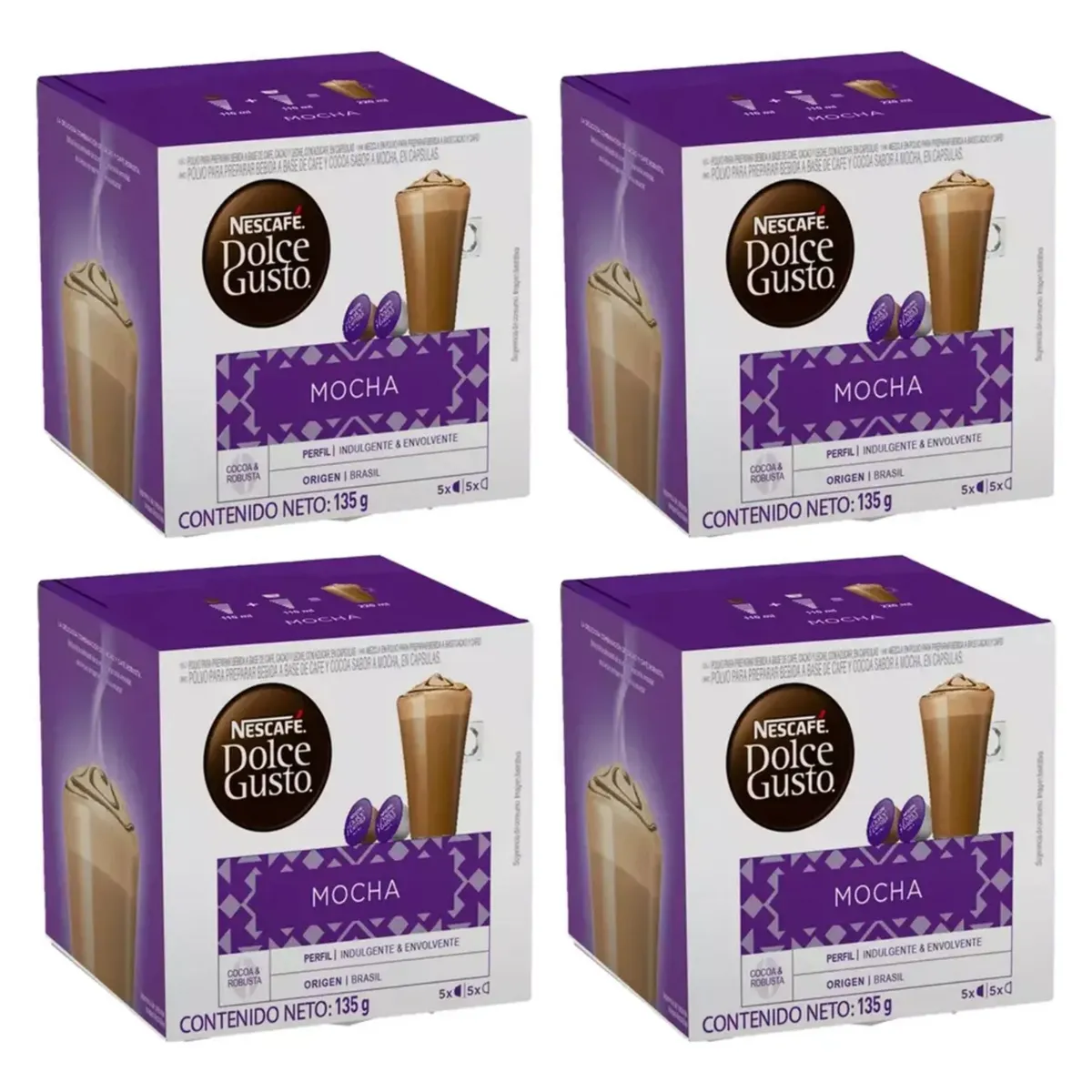DOLCE GUSTO - Pack 4 Café Nescafé Dolce Gusto® Mocha 10 Cápsulas