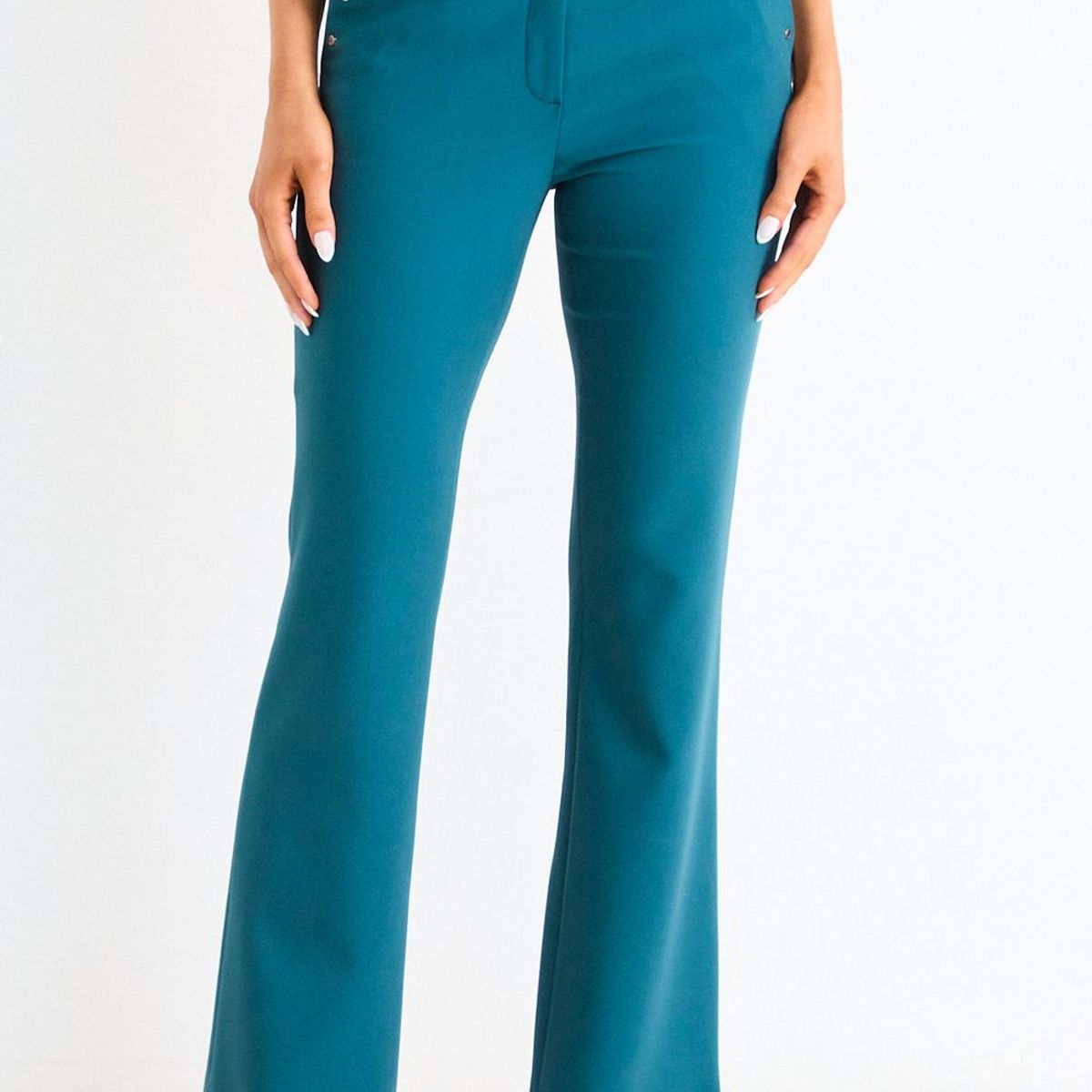 ASH - Pantalon Recto Liso Mujer Verde Ash