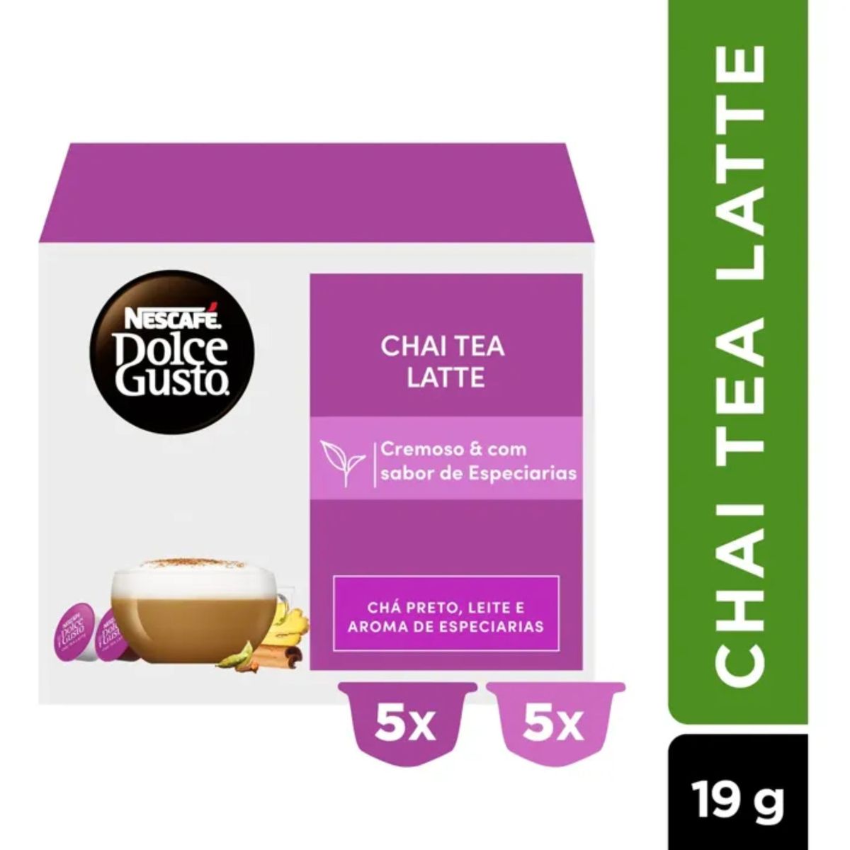 DOLCE GUSTO - Pack 4 Café Nescafé Dolce Gusto® Chai Tea Latte 10 Cápsulas